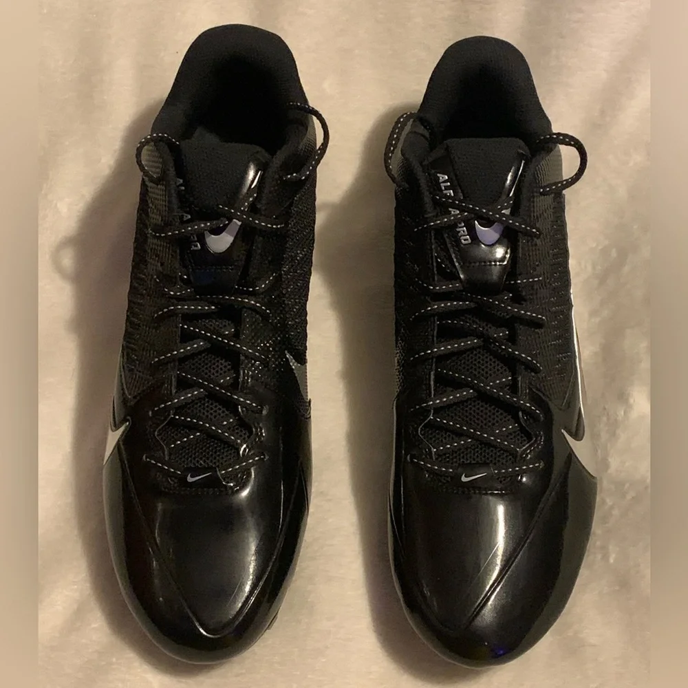 NIKE Alpha Pro Black Size 15 Cleats - Picture 4 of 16